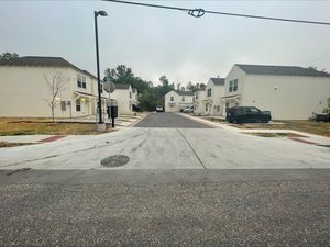 Condominium row and parking