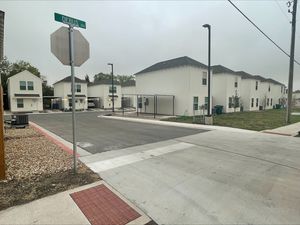 Building facade and landscaping