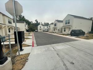 Unit entrance and carport