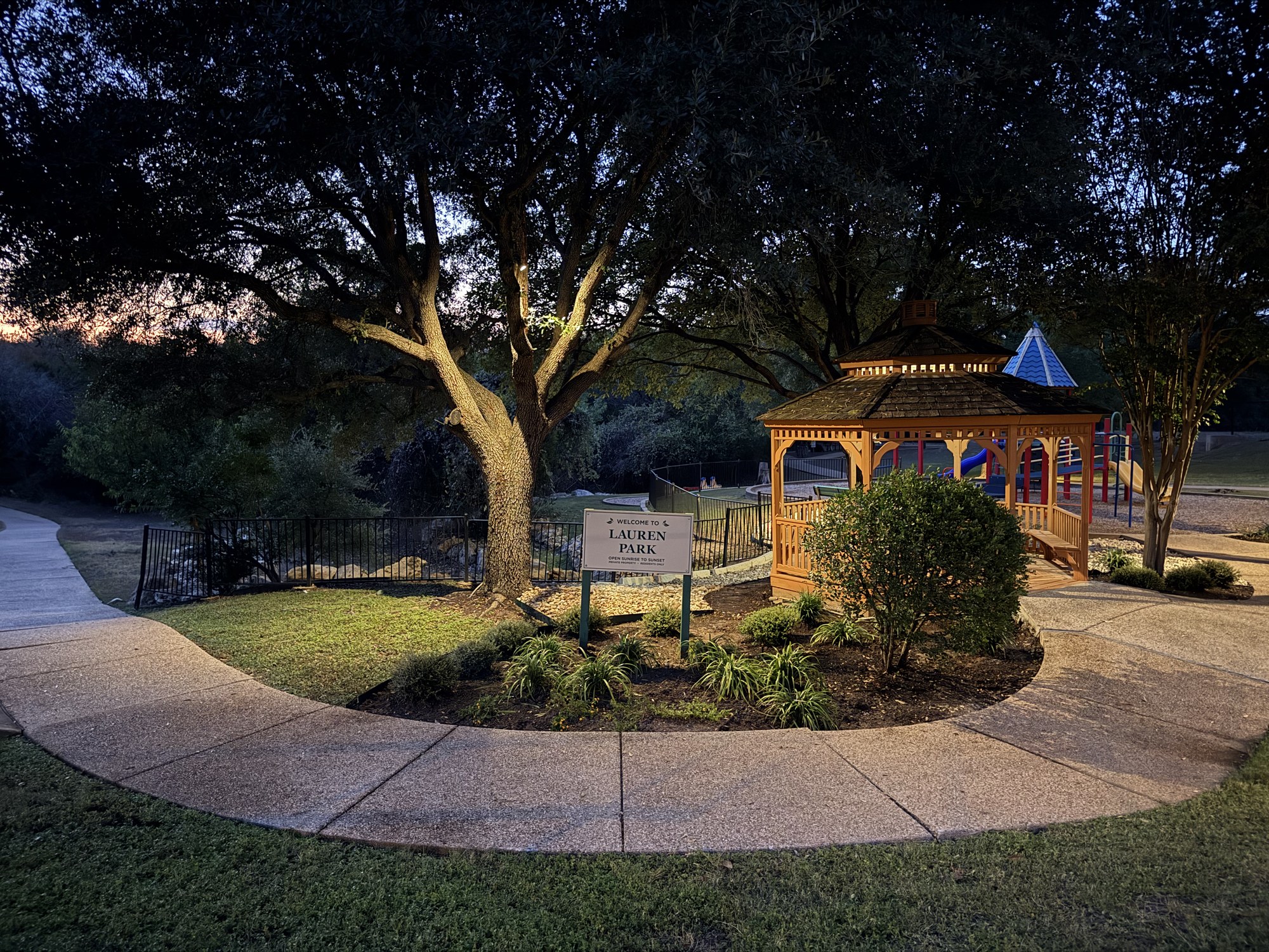 Parkside at Slaughter Creek entrance